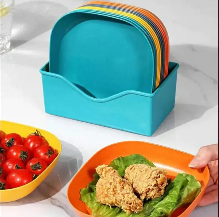 6 Plates With Stand